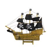 Miniatura Barco Navio Pirata Veleiro Canhão Minas De Presentes ATB3308GMA