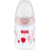 Mamadeira First Rosa Com Controle De Temperatura 150ml - NUK