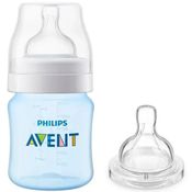 Mamadeira Clássica Philips Avent 125ml Azul + Bico Nº 2 - SCD809/26