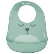 Babador de Silicone com Pega Migalhas - Buba Verde 12094