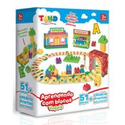 Blocos de Montar - Tand - 51 Peças - Aprendendo as Vogais - Toyster