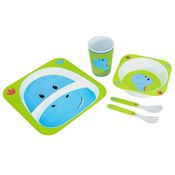 Kit Alimentação Bebê Turminha Animal 5 Peças Dino - Unik