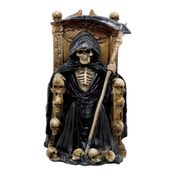 Estatua Caveira Da Morte No Trono Enfeite Decorativo Lextack Pw180763