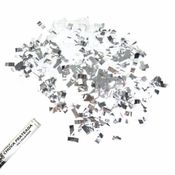 Kit 10 Lança Confete Prateado Metalizado 30cm