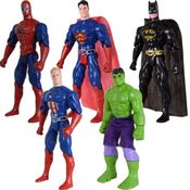 Quinteto Bonecos Heróis De 29cm Liga Da Justiça E Vingadores