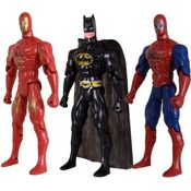 Kit Trio Brinquedos Batmam Homem Aranha Homem De Ferro 29cm
