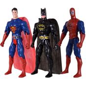 Kit Trio Brinquedos De Batmam Homem Aranha Super Homem 29cm
