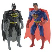 Kit 2 Bonecos Articulados Super Heróis Liga da Justiça 29 cm