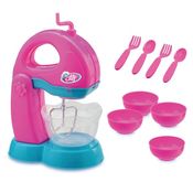 Brinquedo Kit Mini Batedeira Manivela Giratória Coleção Le Chef