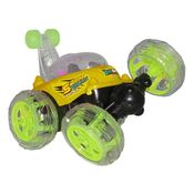 Carrinho de Controle Remoto Maluco Acrobacias Stunt Car Amarelo