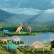 Brinquedo Kit 8 Dinossauros Selva Em Miniatura De Borracha
