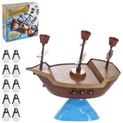 Brinquedo Navio Barco Equilibrista Pinguins Piratas