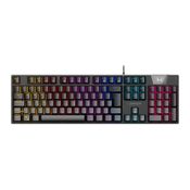 Teclado Gamer Mecânico Royal Score, Full Size, Blue Switch, ABNT2, RGB Preto Warrior - TC313OUT [Reembalado] TC313OUT