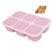 Forma para Congelra Alimento 6 Cubos 60ml Marcus & Marcus - Porquinha Pokey (Rosa / MNMBB14-PG)