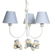 Lustre 3L Ariel Com 3 Ursinhos De Boné