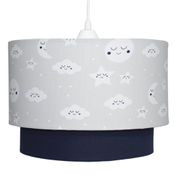 Lustre Tubular Duplo Chuva de Amor Cinza Marinho