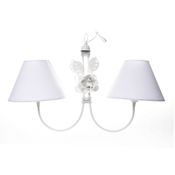 Lustre 2L Simples 2 Flores G Branco