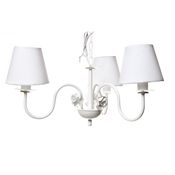 Lustre 3L Simples 3 Flores P Branco