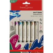 Pincel Marcador Artesanato Multimark S&P 6 Metallic Colors - Faber-Castell