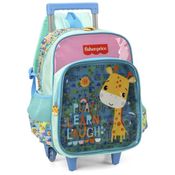 Mochila de Rodinhas Com Alça Fisher-Price Turquesa - Luxcel