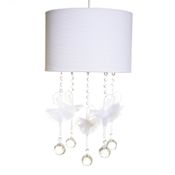 Lustre Tubular Branco Com Bailarinas