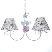 Lustre 2L Primavera Rosa 2 Flores G Rosa