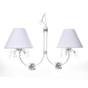 Lustre 2L Primavera Cristais 2 Flores P Branca