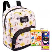 Mini Mochila Escolar Infantil Disney Ursinho Pooh para Meninos e Meninas, Cor Branca