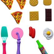 Kit Brinquedo Cozinha Comidinha Lanche Infantil Com 12 Pçs