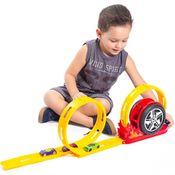 Pista de Corrida Maga Looping Duplo Com Lançador BS Toys - 192