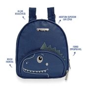 Mochila Fun Dinossauro Azul Hug