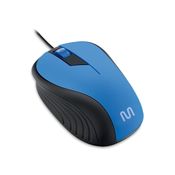 Mouse Com Fio Wave Conexão USB 1200dpi Cabo de 130cm 3 Botões Textura Emborrachada Azul - MO226OUT [Reembalado] MO226OUT