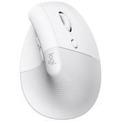 Mouse Ergonômico Vertical sem Fio Reduz a Tensão do Pulso com Rolo Lateral e Bluetooth, 4 Botões, LOGITECH 910 006469, Branco