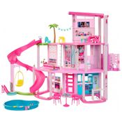 Casa dos Sonhos da Barbie 2023 com 75 Peças, 3 Andares, Elevador, Rosa