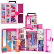 Closet da Barbie Dream House com 35 Acessórios e 5 Roupas Completas, Rosa