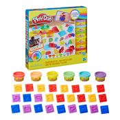 Conjunto Massa de Modelar - Play-Doh - Kit de Letras - 6 Potes de Massinha - Hasbro