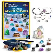 Calendário do Advento 2023 para Crianças com 24 Pedras Preciosas para Abrir a Cada Dia, NATIONAL GEOGRAPHIC