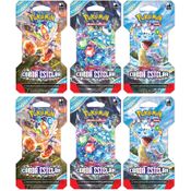 Kit c/ 6 Boosters Pokemon Coroa Estelar Scarlet Violet Copag