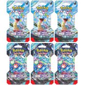 Kit c/ 6 Boosters Pokemon Coroa Estelar Scarlet Violet Copag