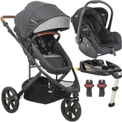 Carrinho de Bebe Bebe Conforto Base ISOFIX Kiddo Trek Cinza