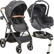 Carrinho Moises Bebe Conforto Base Isofix Kiddo Cosmos Preto