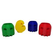 Conjunto de Vasos Pac Man Decor Enfeite Suculentas 3D