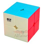 Cubo Mágico Profissional 2x2x2 QiYi QiDi S Stickerless Peças Coloridas