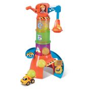 Pista com Mini Veículo - 5 em 1 - Volvo Stacking Crane - Maisto