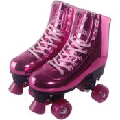 Patins 4 rodas - Shine Rosa - 31-34 - Fênix