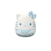 Pelúcia Hello Kitty Azul 20cm Veludo 50 anos Squishmallows