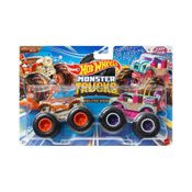 Hot Wheels - Monster Trucks 1:64 - Pack com 2 - Carbonator Vs 1 Bad Scoop Hwn67