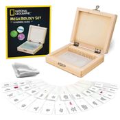 Conjunto de Amostras de Nível Profissional, 25 Lâminas de Microscópio Preparadas, National Geographic