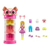 Boneca Polly Pocket Conjunto Closet Armário Giratório Dog