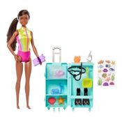 Boneca Barbie Profissoes Biologa Marinha Negra + Pet Ed 2023